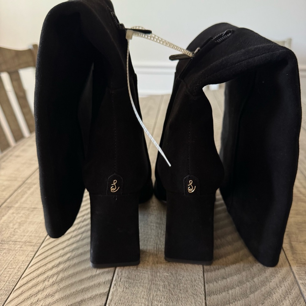 NWT SAM EDELMAN ISSABEL BOOT BLACK SUEDE SZ 7,5 - Picture 11 of 13